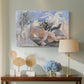 Canvas art print featuring a surreal drawing combining forms, displayed above a styled console table