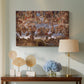 Canvas art print featuring an expressive arrangement of bodies, displayed above a styled console table