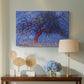 Canvas art print featuring a transitional abstraction, displayed above a styled console table