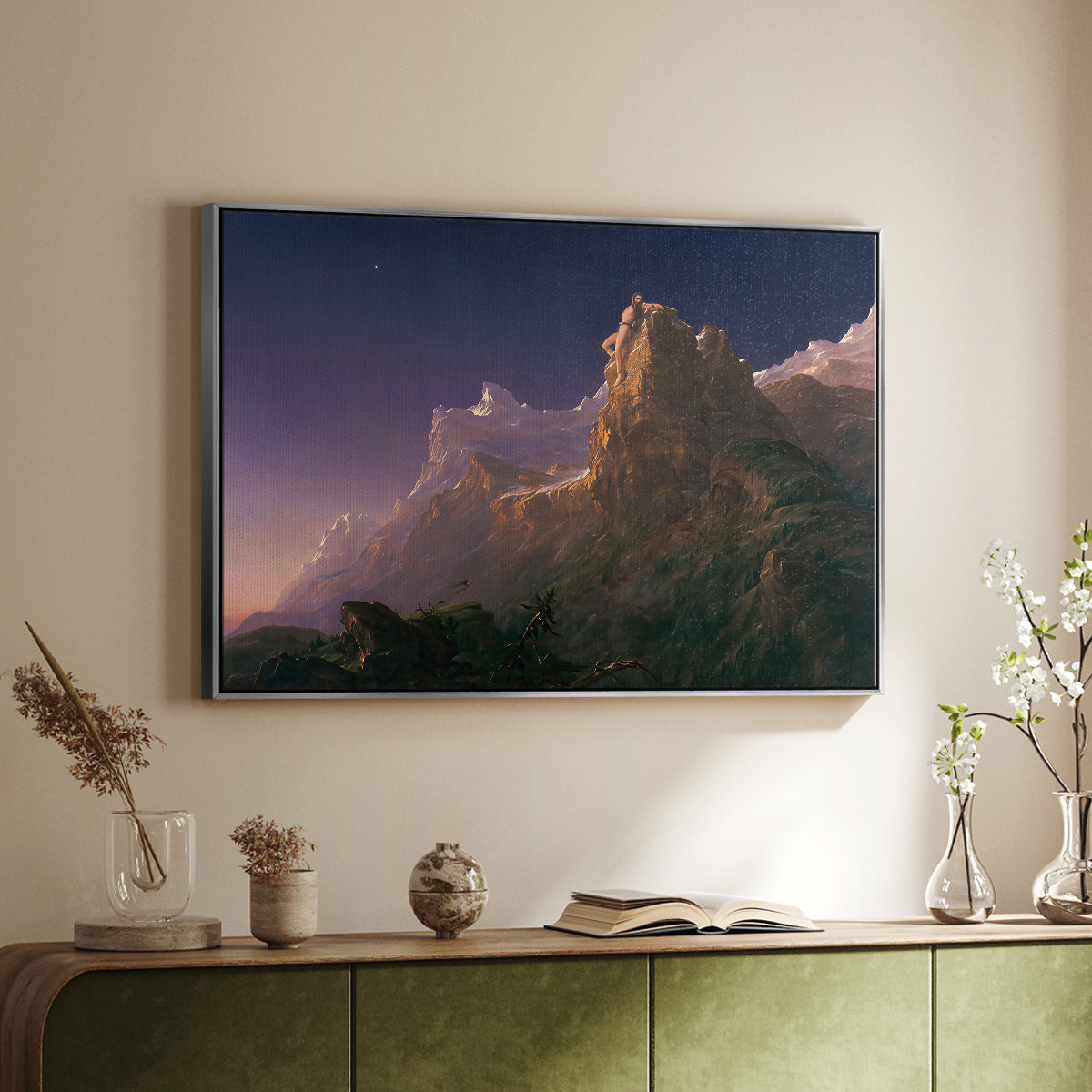 Prometheus Bound, 1847 - Floater Framed Canvas Print
