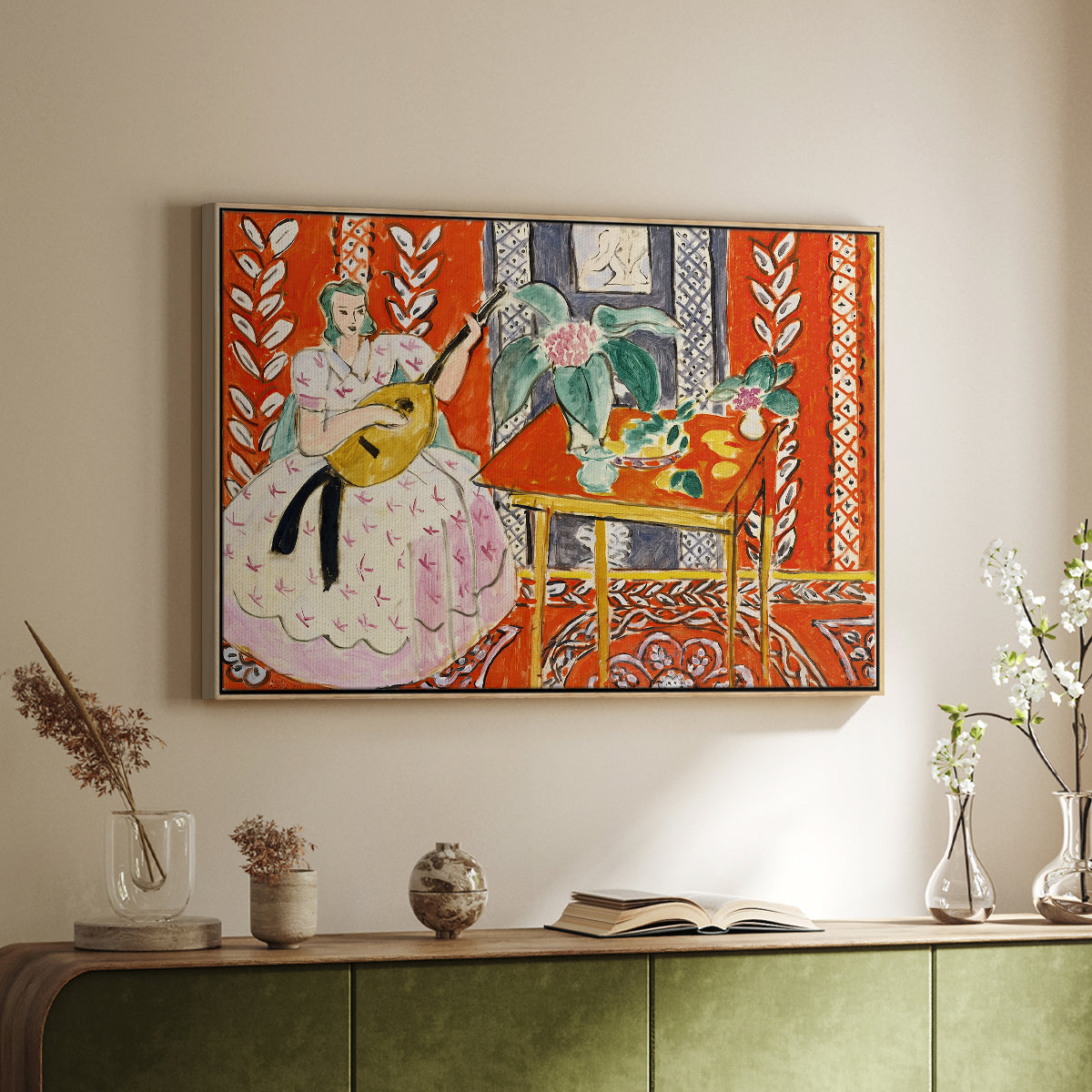 The Lute (Le luth), 1943 - Floater Framed Canvas Print
