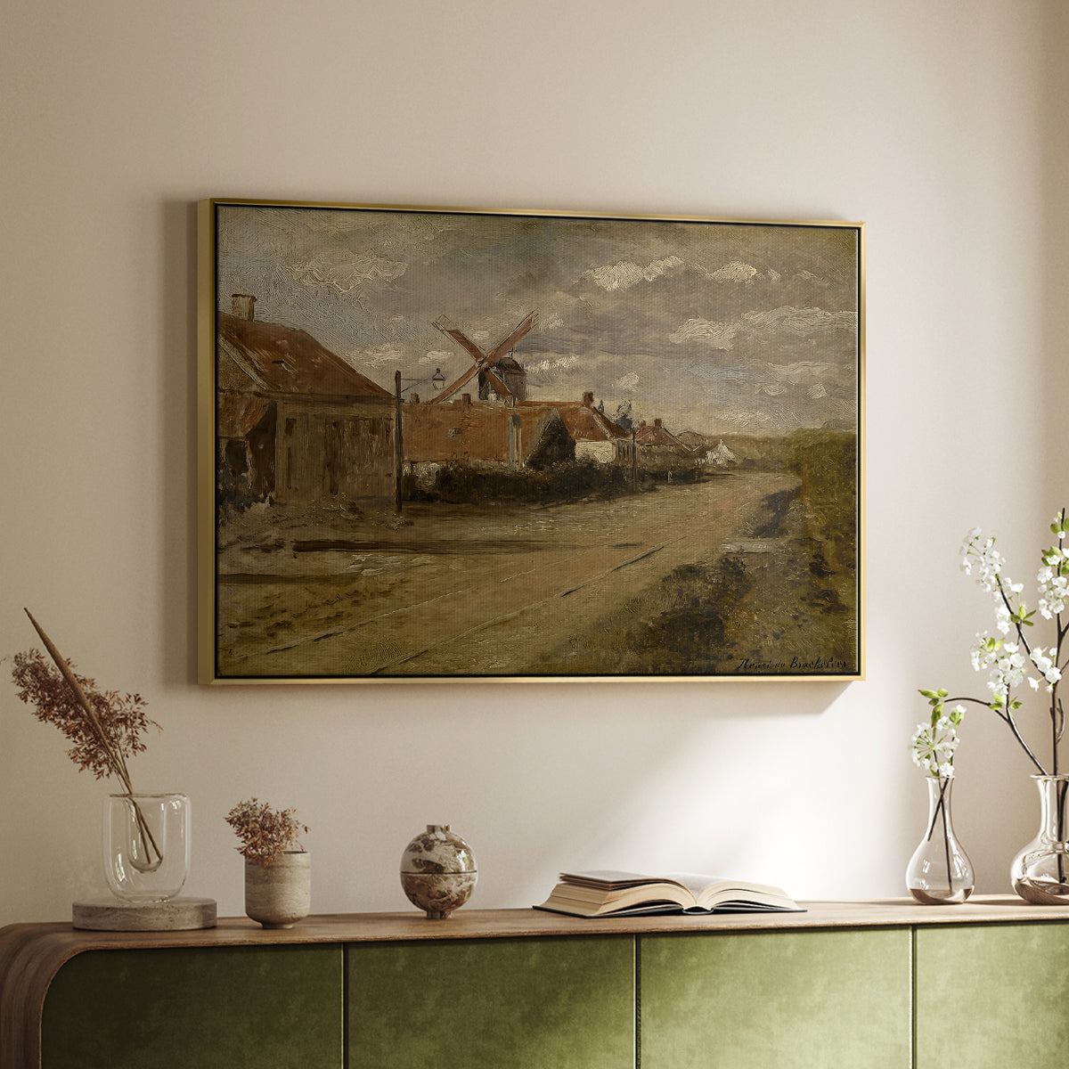 The Mill at Kiel, c. 1885-1888 - Floater Framed Canvas Print
