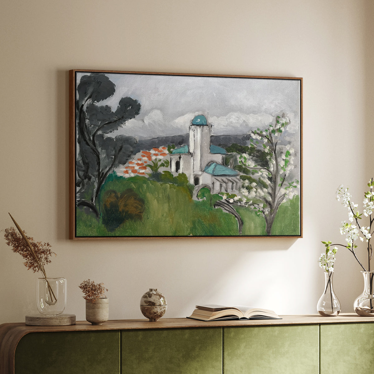The Blue Villa (La Villa Bleue), c. 1918 - Floater Framed Canvas Print