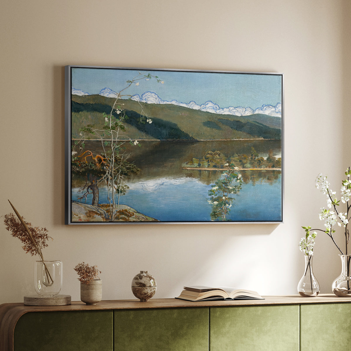 Thunderclouds on the Horizon, 1897 - Floater Framed Canvas Print