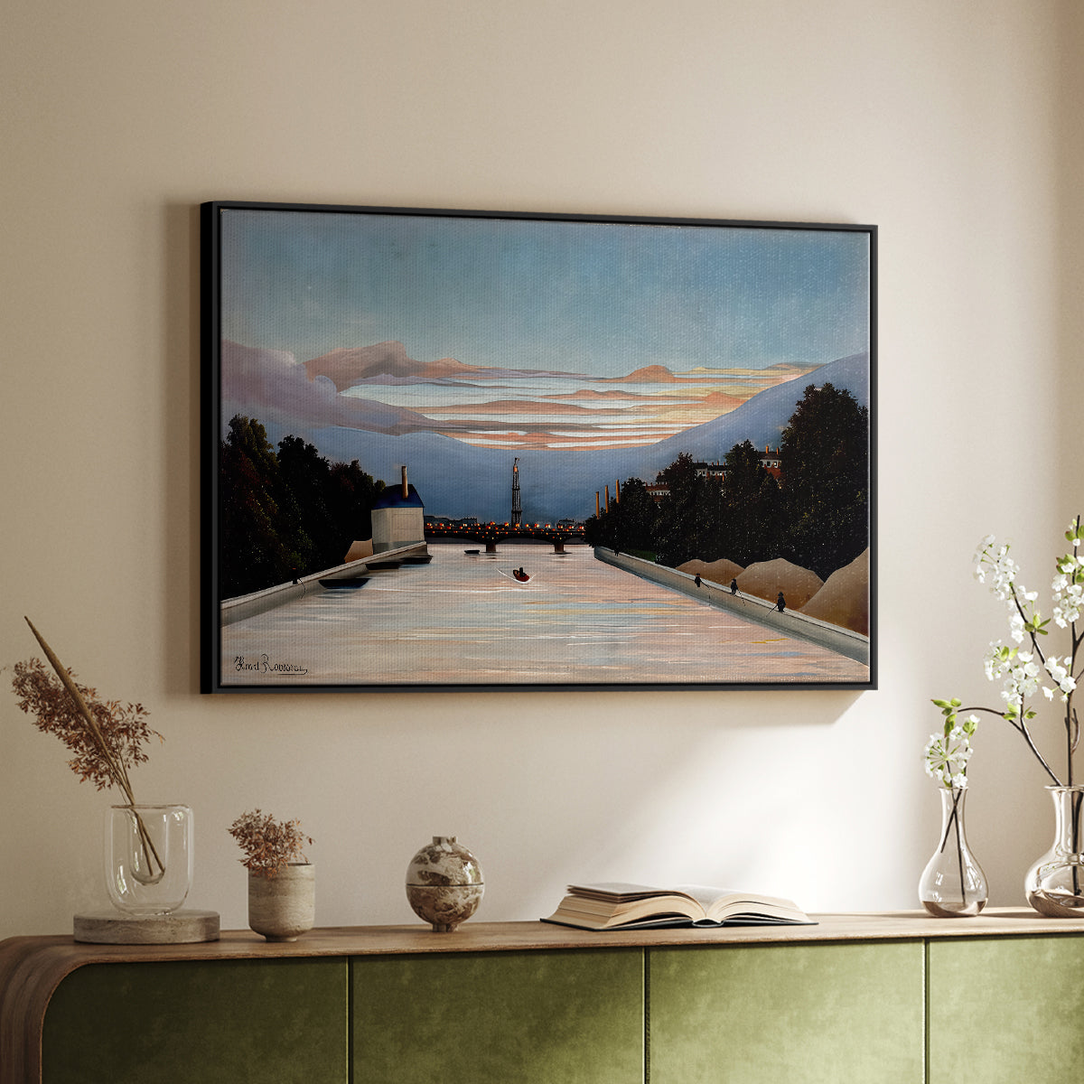 The Eiffel Tower, c. 1898 - Floater Framed Canvas Print