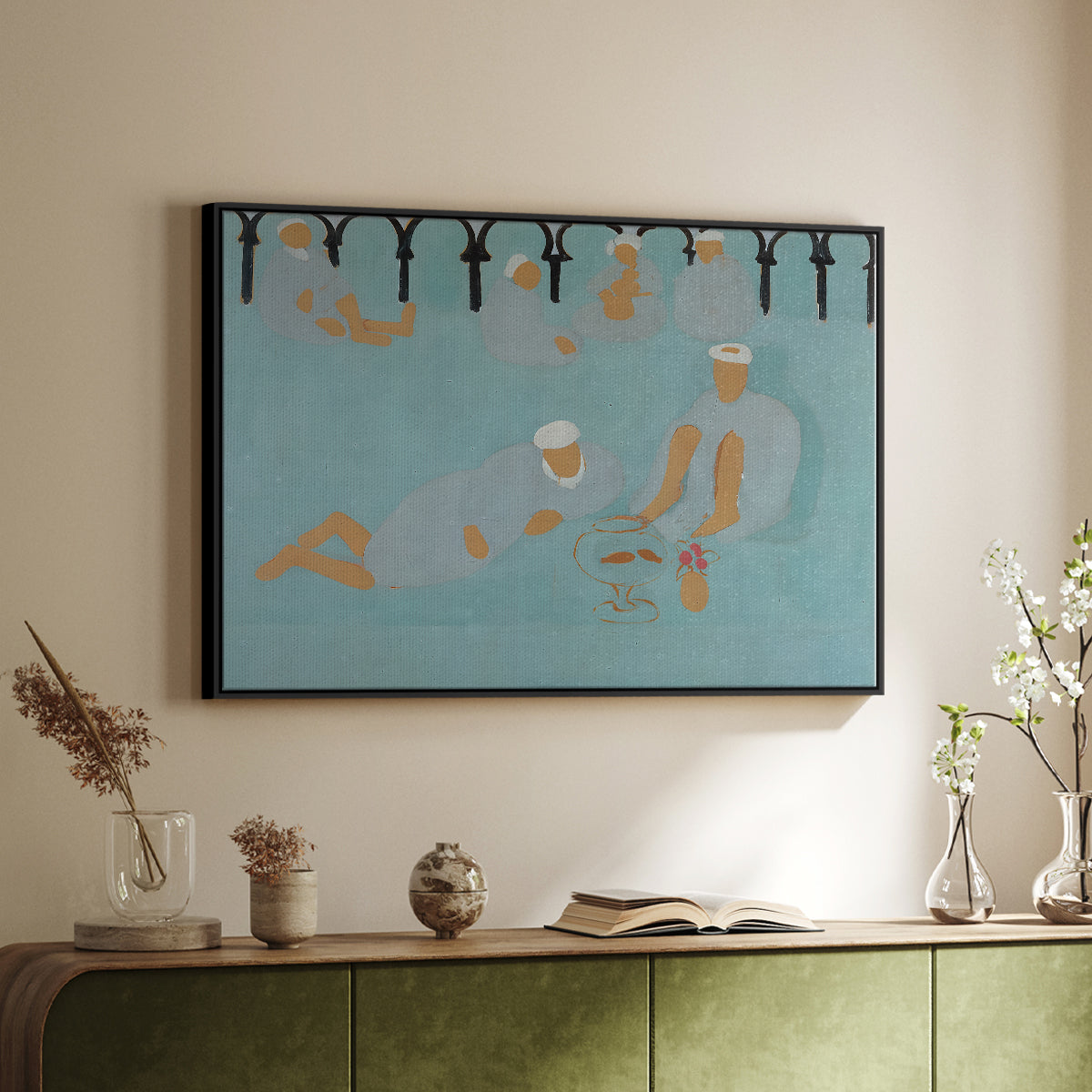 Arab Coffeehouse (Le café Maure), 1913 - Floater Framed Canvas Print