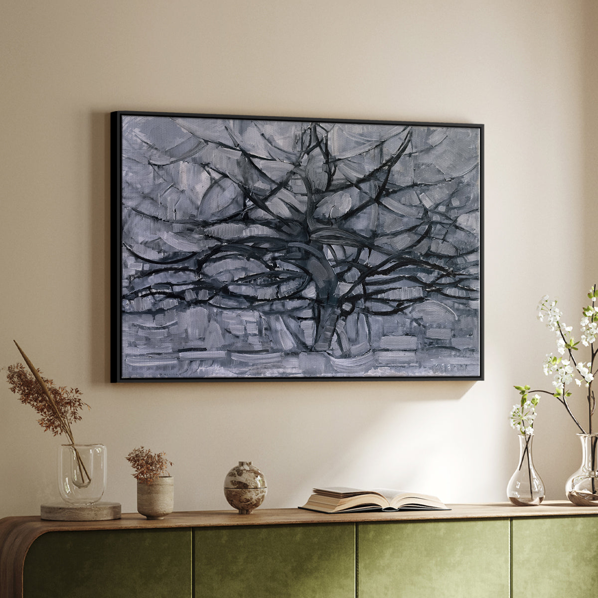 The Gray Tree, 1911 - Floater Framed Canvas Print