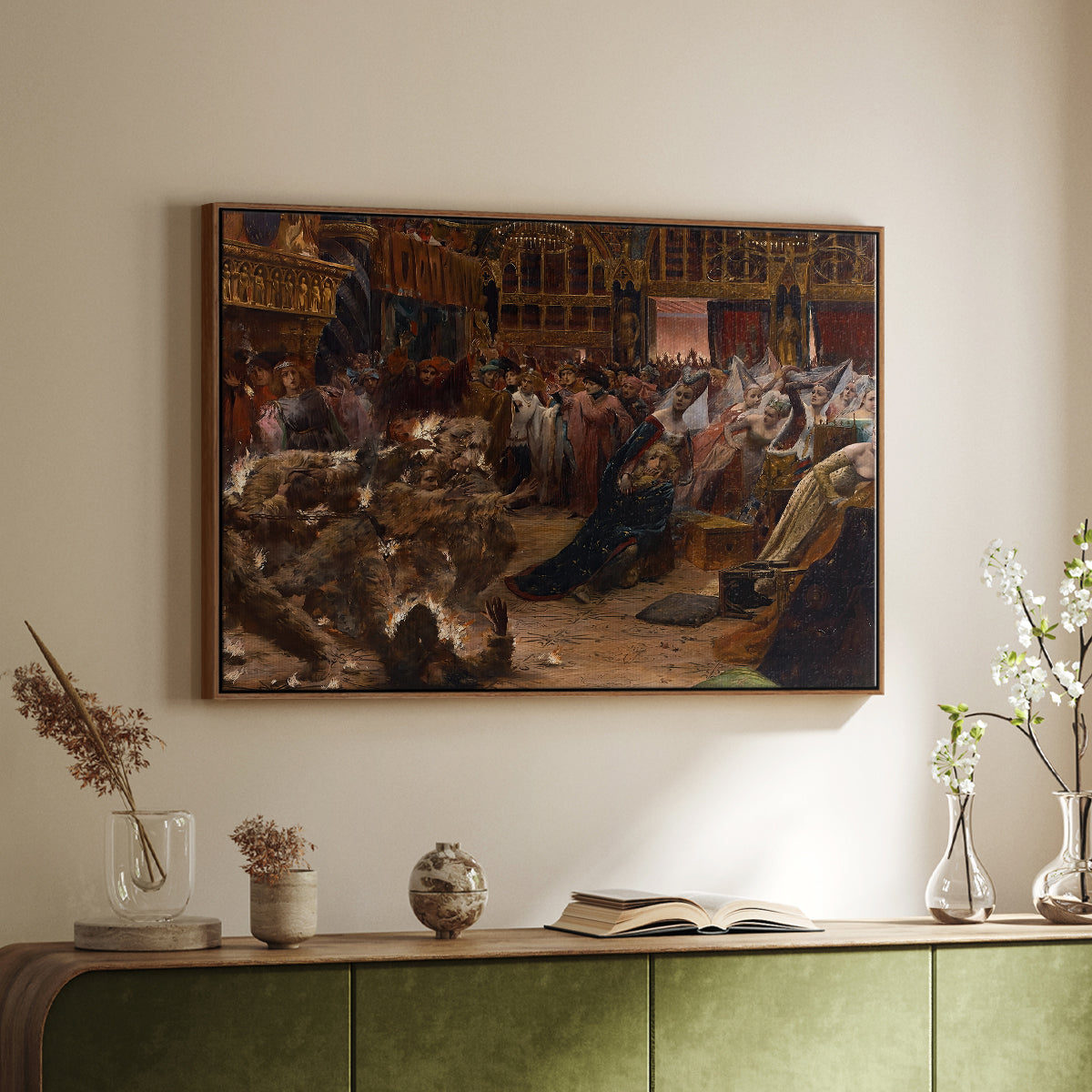 Ball of the Burning Men, 1889 - Floater Framed Canvas Print