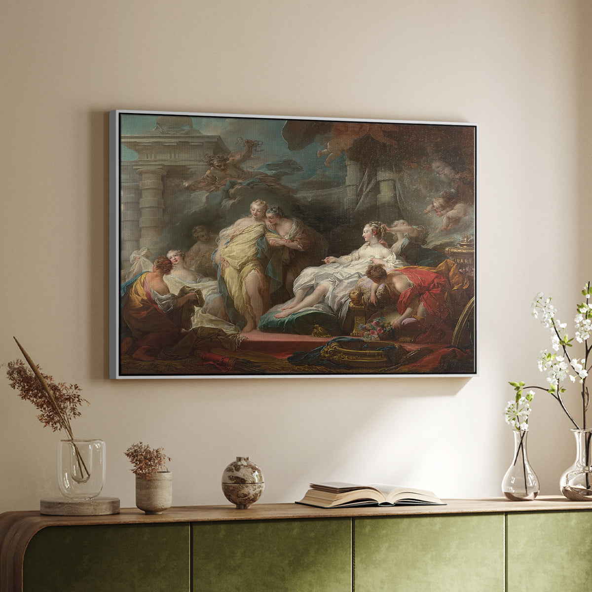 Psyche Showing Her Sisters Her Gifts from Cupid, 1753 - Floater Framed Canvas Print