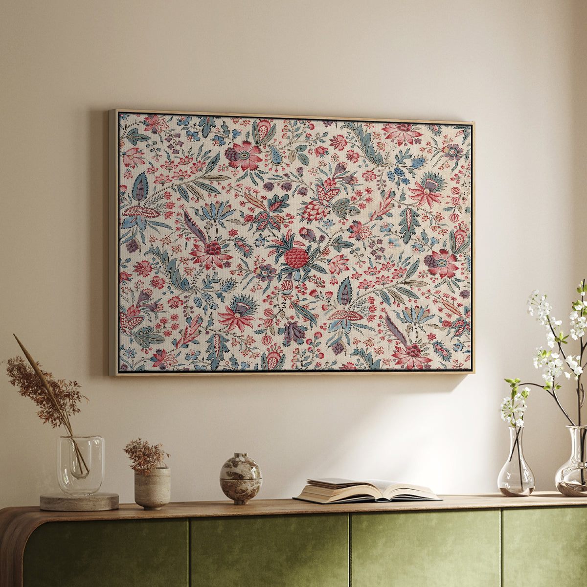 Anaras - Cream, c. 1775-1800 - Floater Framed Canvas Print