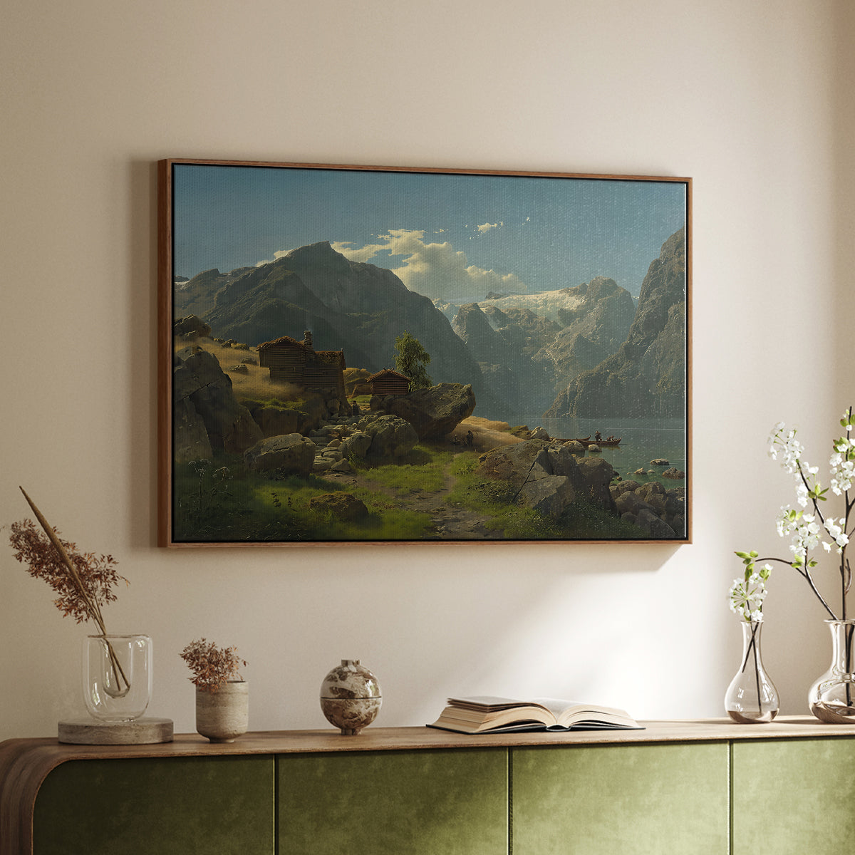 Balestrand, 1848 - Floater Framed Canvas Print