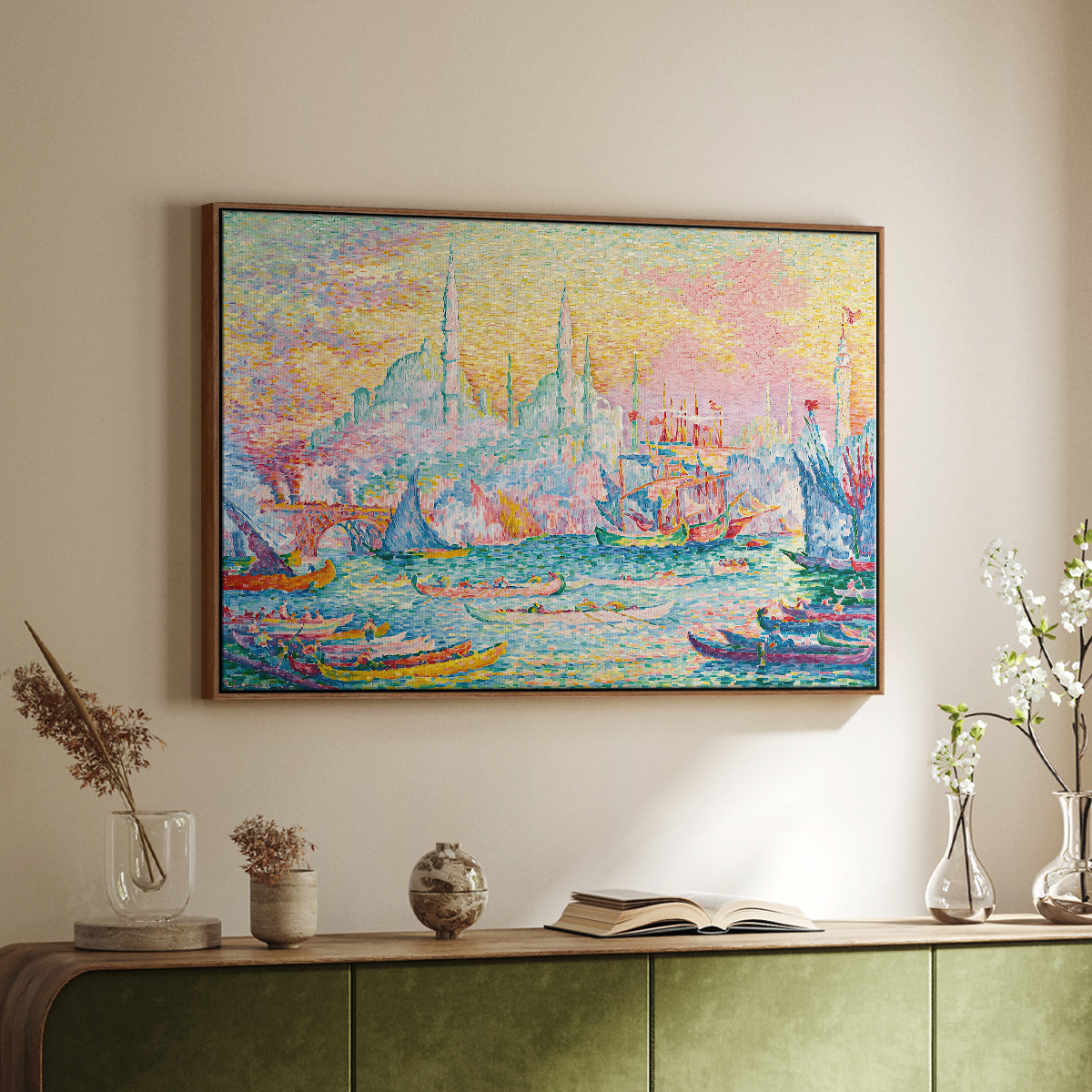 The Golden Horn, Constantinople, 1907 - Floater Framed Canvas Print