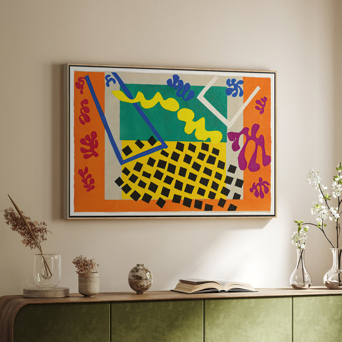 The Codomas (Les codomas), from Jazz, 1947 - Floater Framed Canvas Print