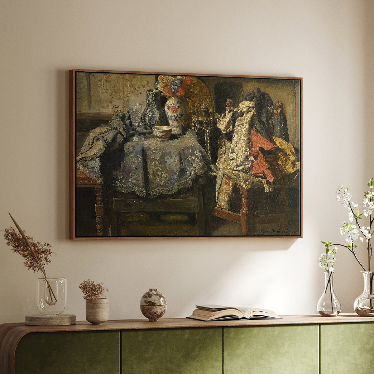 Still Life Requisites, 1885 - Floater Framed Canvas Print