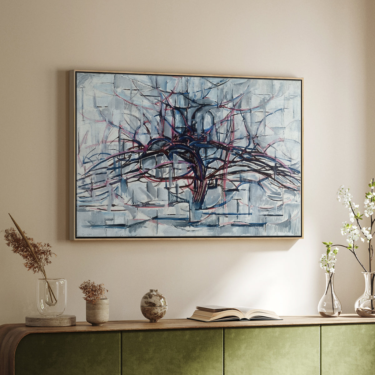 Horizontal Tree, 1912 - Floater Framed Canvas Print