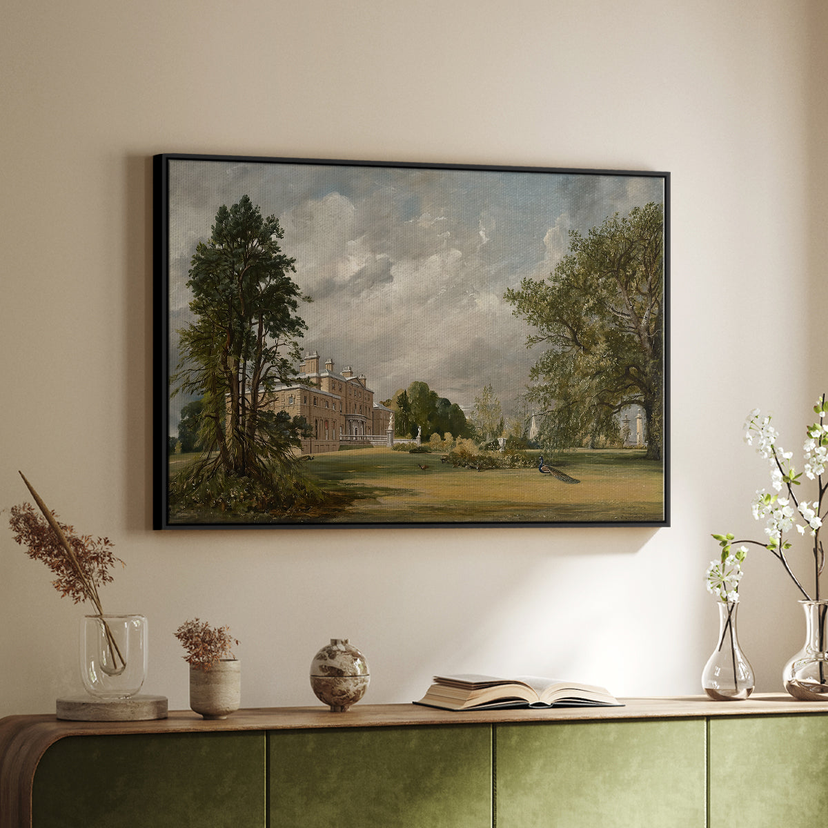Malvern Hall, 1821 - Floater Framed Canvas Print