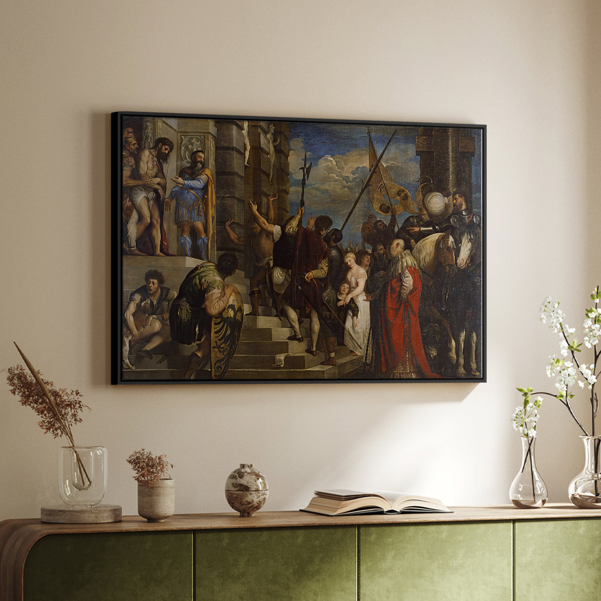 Ecce Homo, c. 1543 - Floater Framed Canvas Print