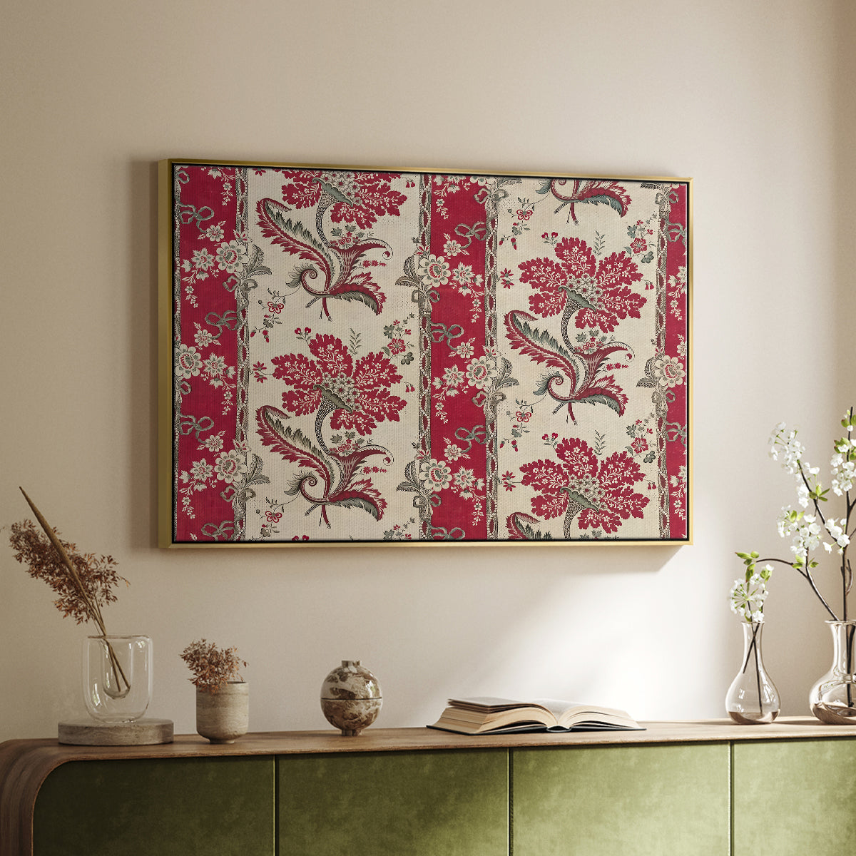 The Flowering Cornucopia (La Corne Fleurie), c. 1789-1850 - Floater Framed Canvas Print