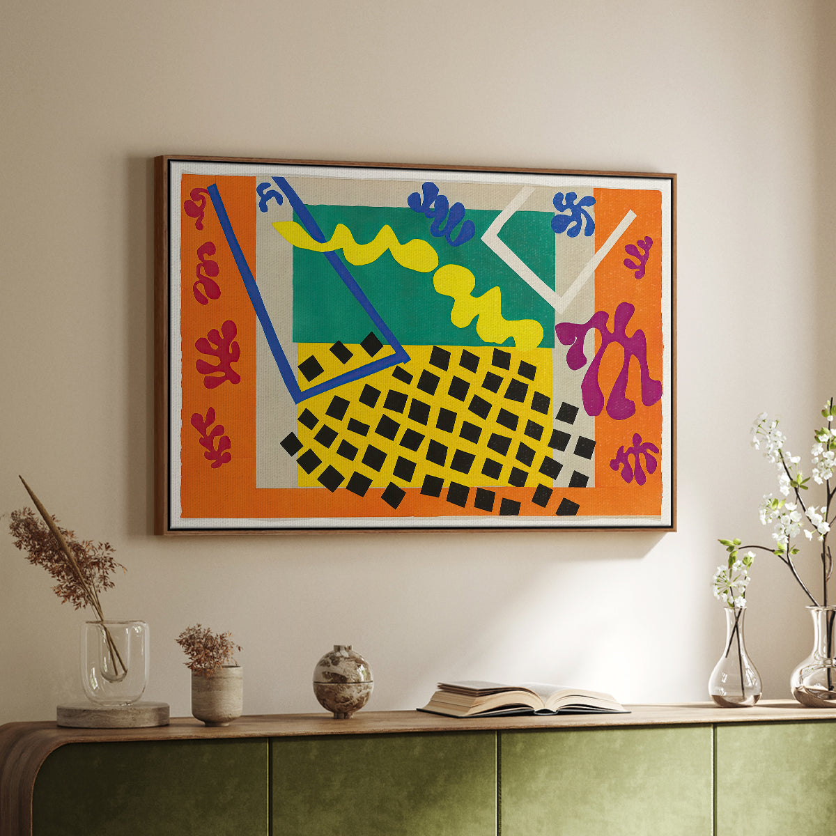 The Codomas (Les codomas), from Jazz, 1947 - Floater Framed Canvas Print
