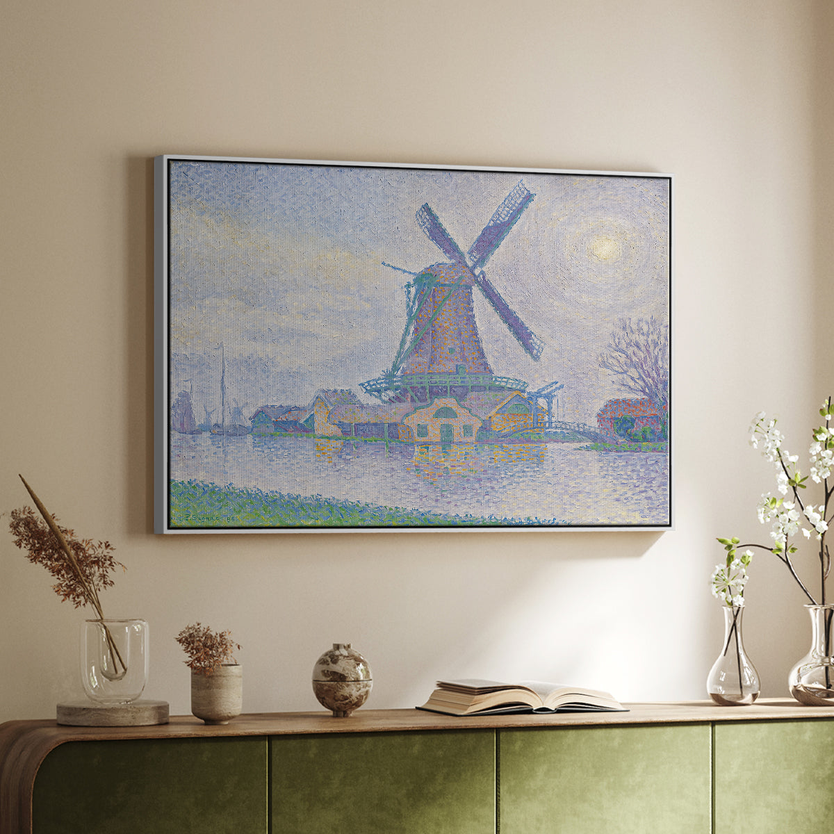 Mill of Edam (Moulin d'Edam), 1896 - Floater Framed Canvas Print