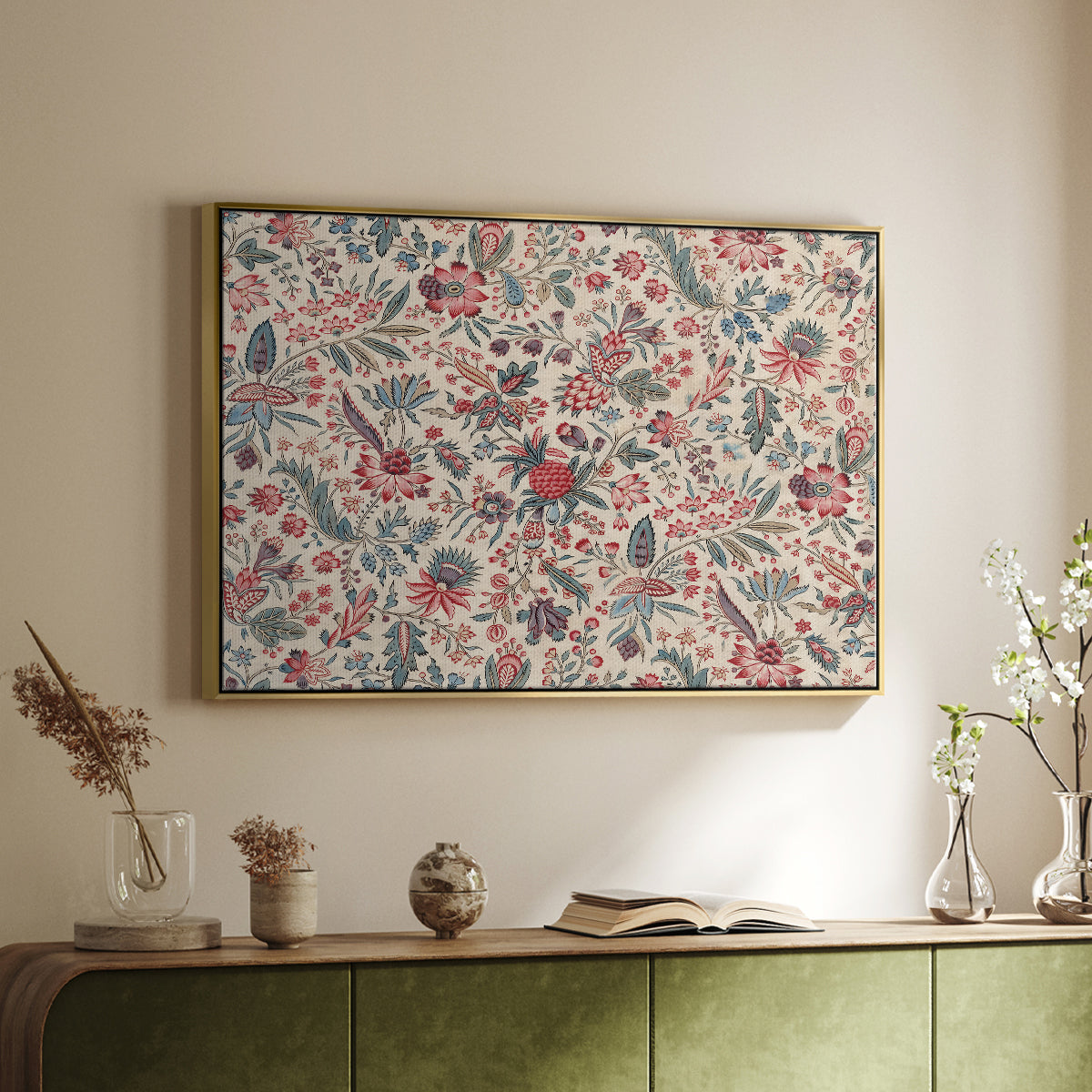 Anaras - Cream, c. 1775-1800 - Floater Framed Canvas Print
