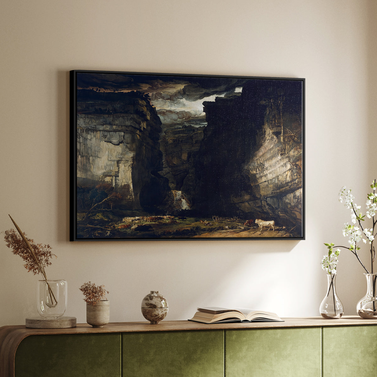 Gordale Scar, c. 1811-1813 - Floater Framed Canvas Print