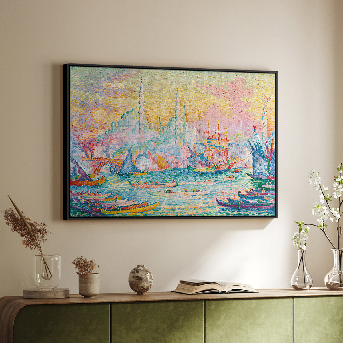 The Golden Horn, Constantinople, 1907 - Floater Framed Canvas Print