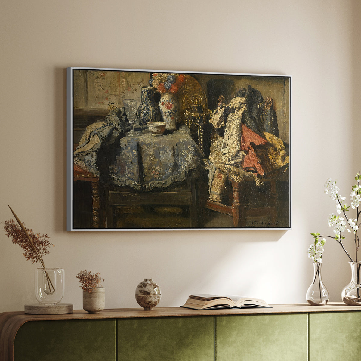 Still Life Requisites, 1885 - Floater Framed Canvas Print
