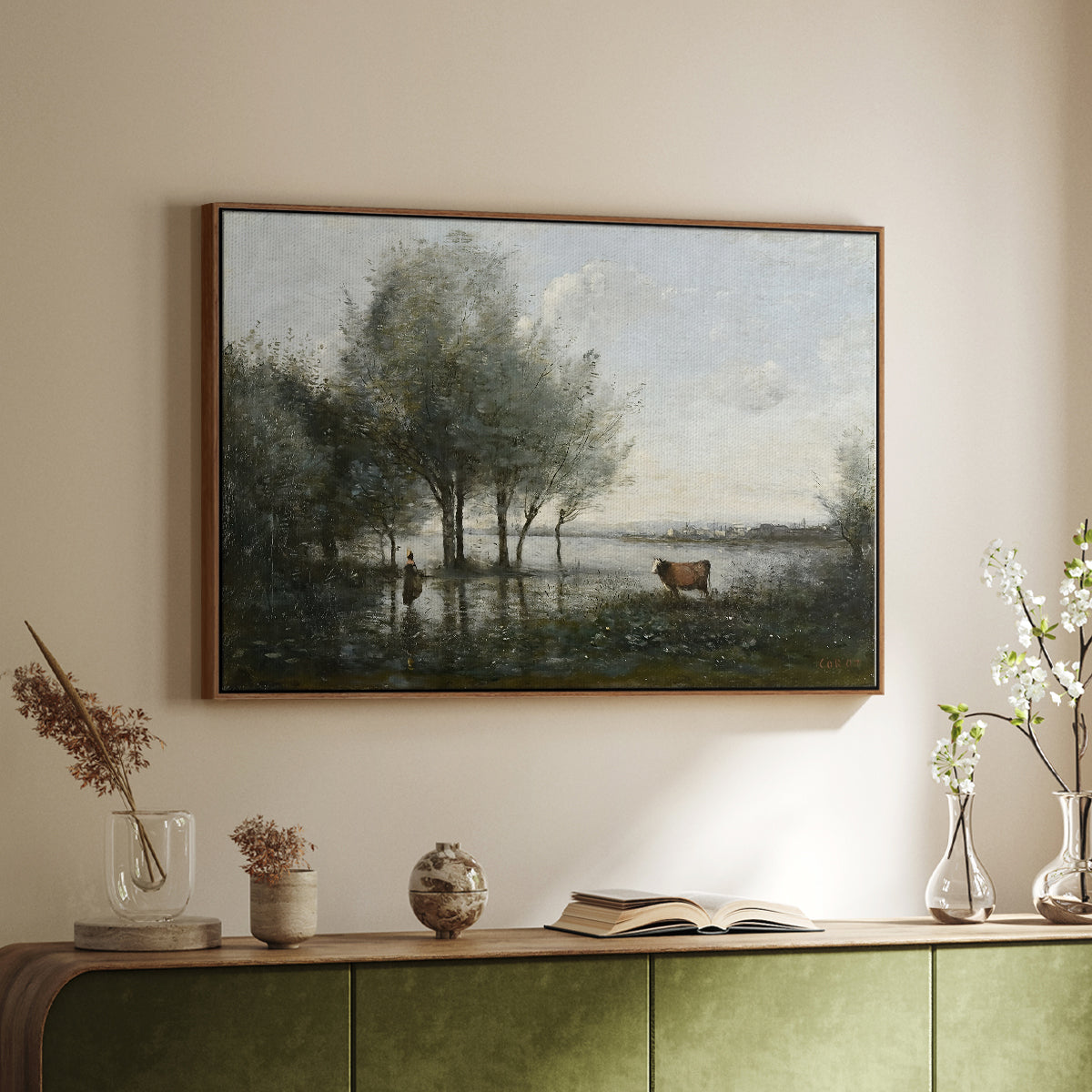 The Marsh (Le Marais), c. 1865-1870 - Floater Framed Canvas Print