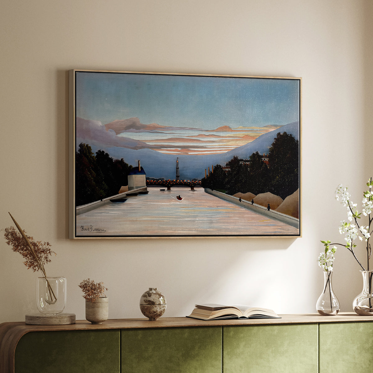The Eiffel Tower, c. 1898 - Floater Framed Canvas Print