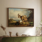 A Goat with Two Kids - Floater Framed Canvas Print