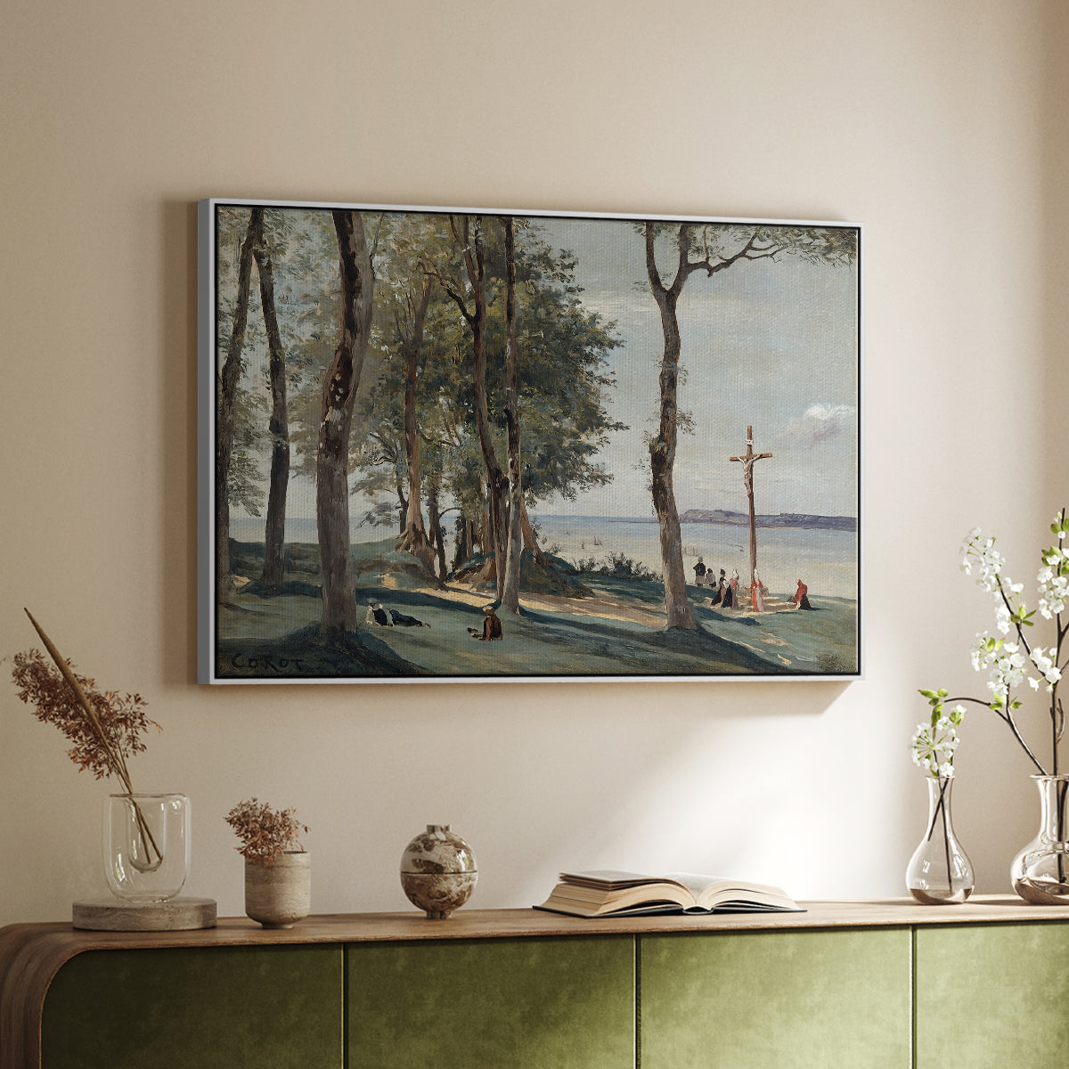 A Calvary on the Cote de Grace, c. 1829 - Floater Framed Canvas Print