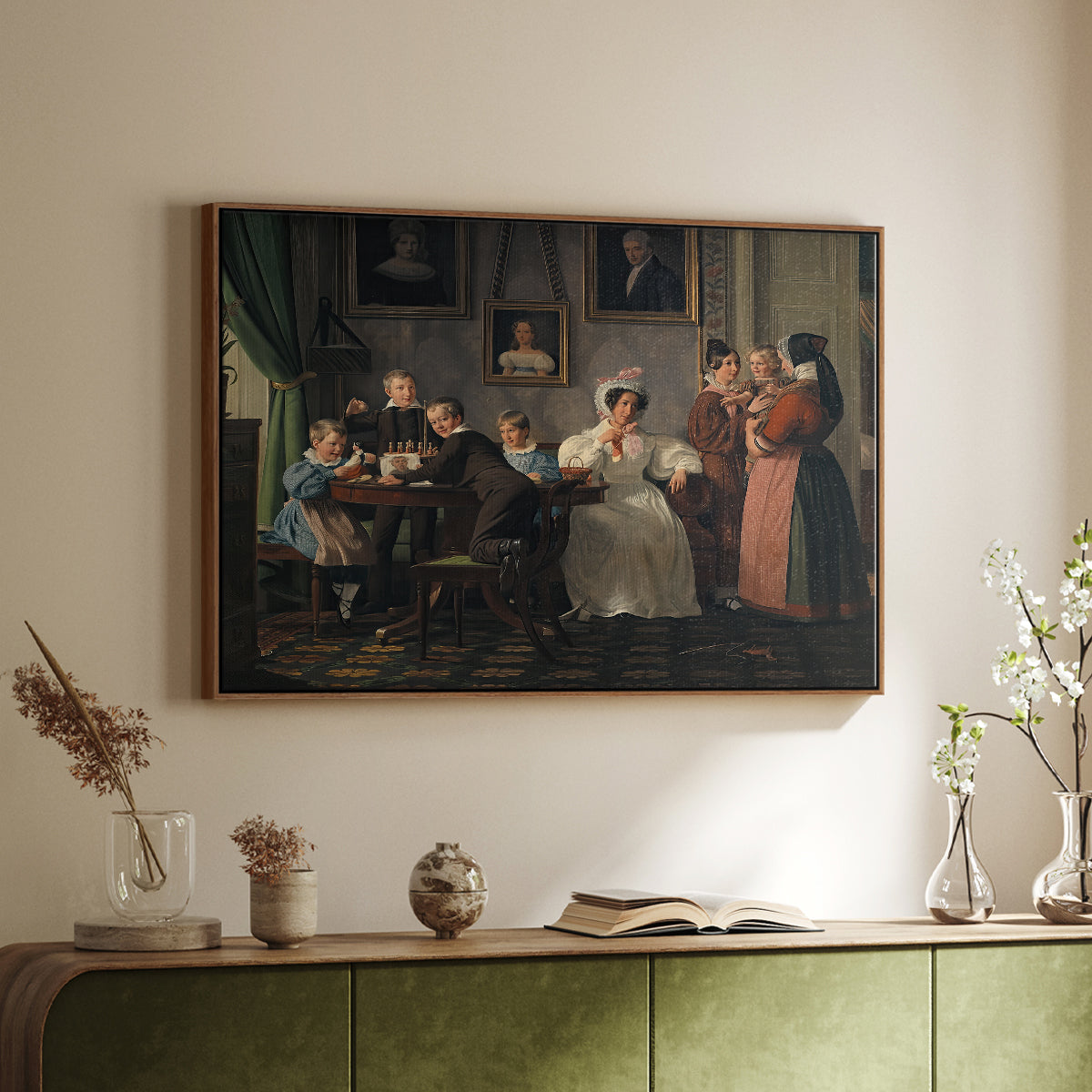 The Waagepetersen Family, 1836 - Floater Framed Canvas Print
