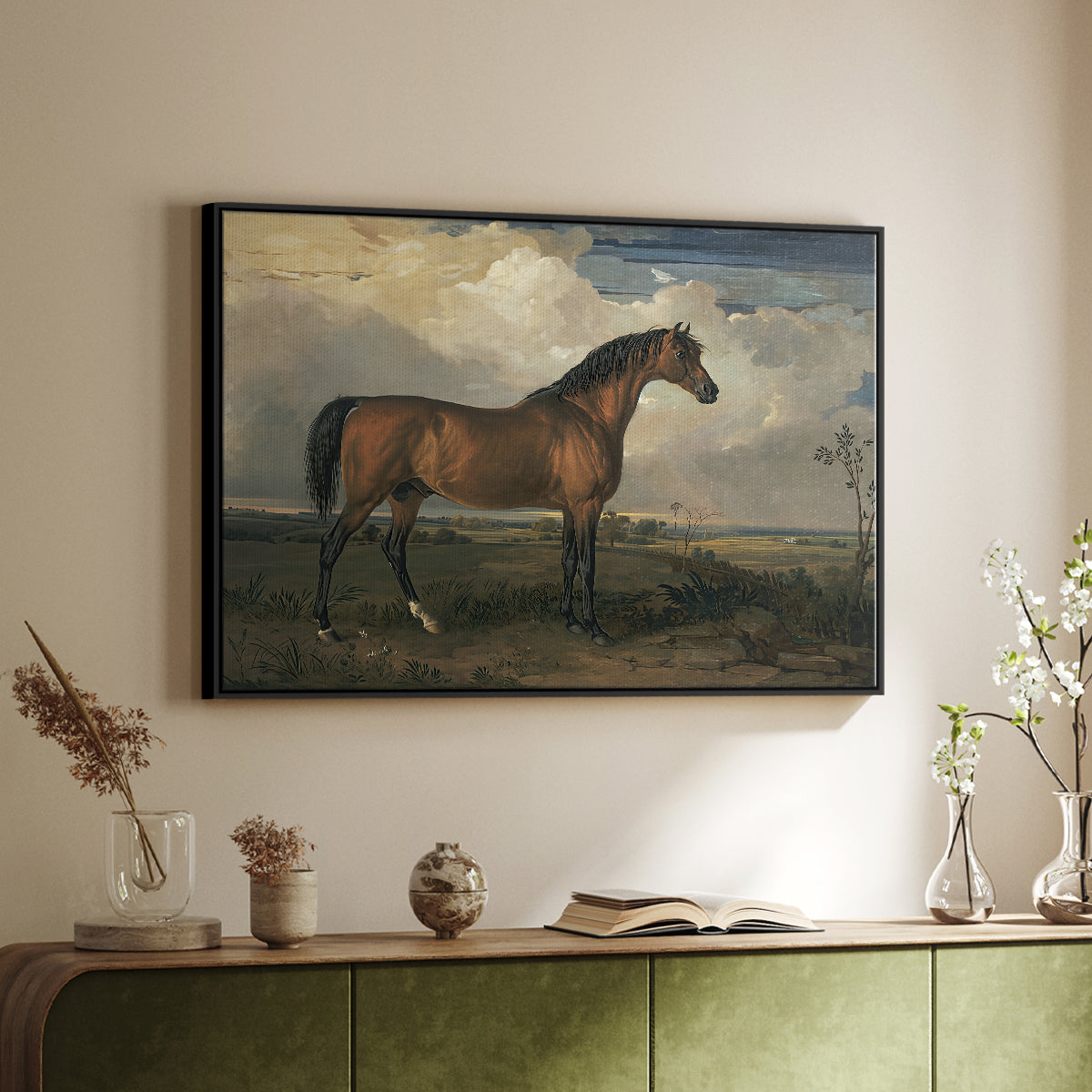 Eagle, A Celebrated Stallion, 1809 - Floater Framed Canvas Print