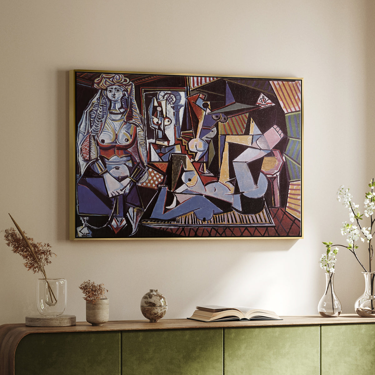 Women of Algiers (Version O), 1955 - Floater Framed Canvas Print