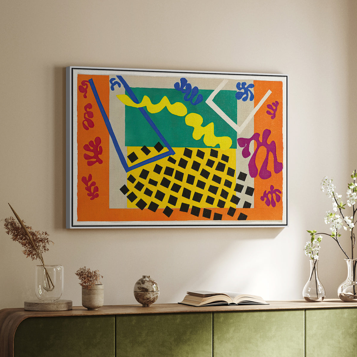 The Codomas (Les codomas), from Jazz, 1947 - Floater Framed Canvas Print