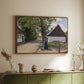Danish Village Street with Woman and Milkman, 1880 - Floater Framed Canvas Print