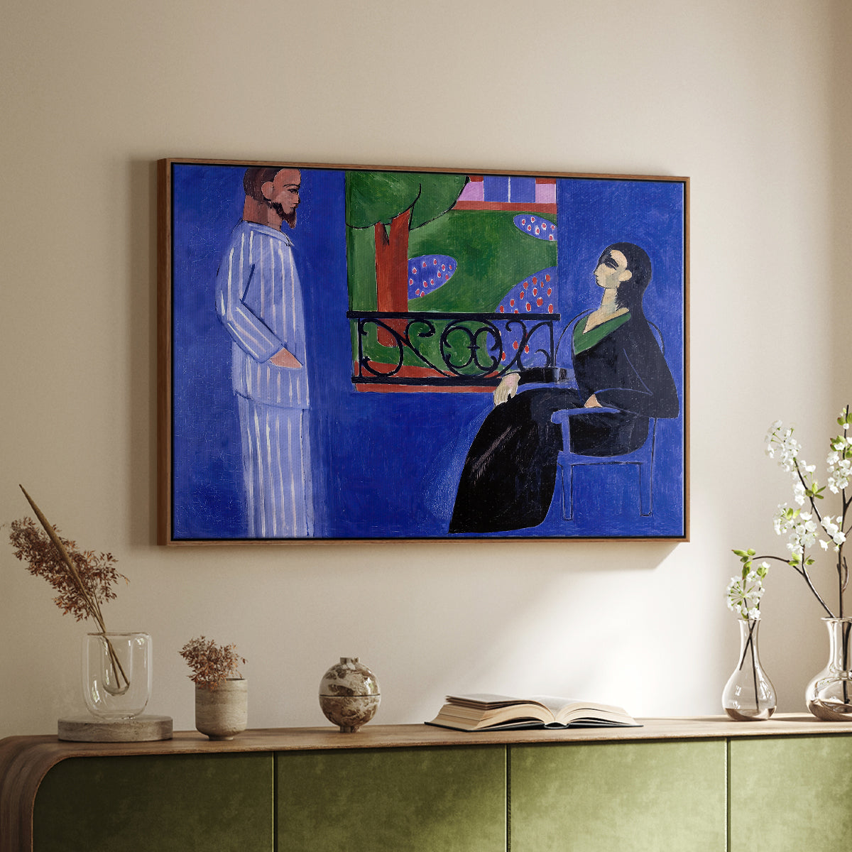 The Conversation, c. 1908-1912 - Floater Framed Canvas Print