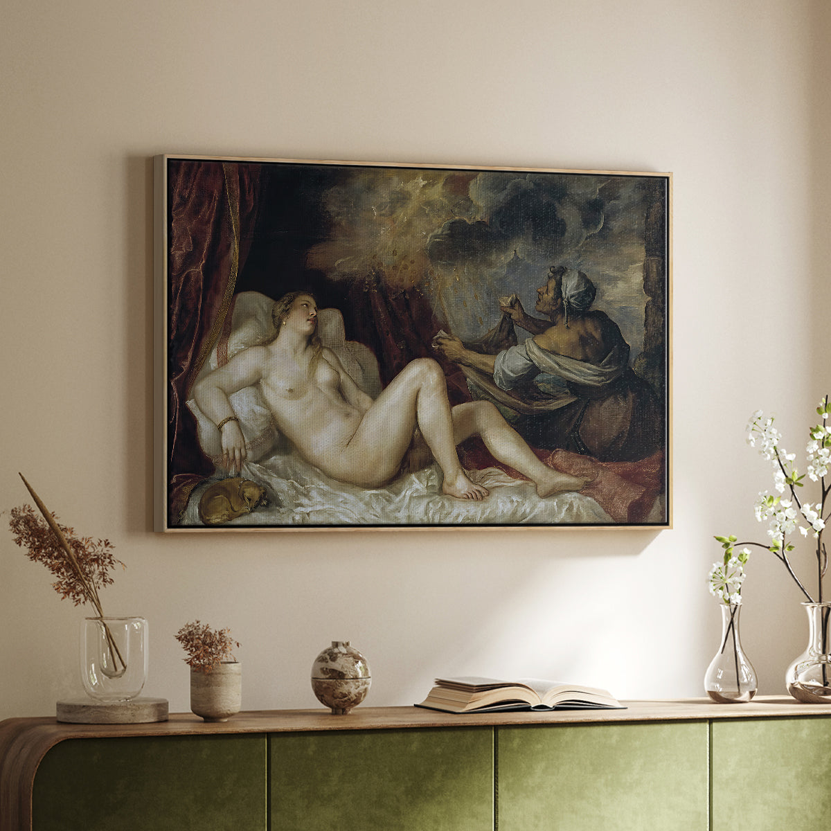 Danaë, c. 1560-1565 - Floater Framed Canvas Print
