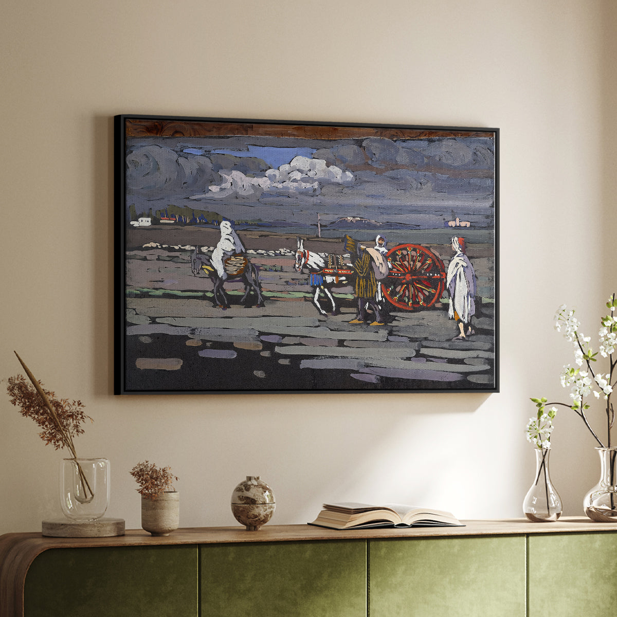 Country Road (Landstrasse), 1905 - Floater Framed Canvas Print