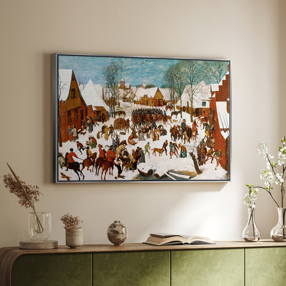 Massacre of the Innocents, c. 1565-1567 - Floater Framed Canvas Print