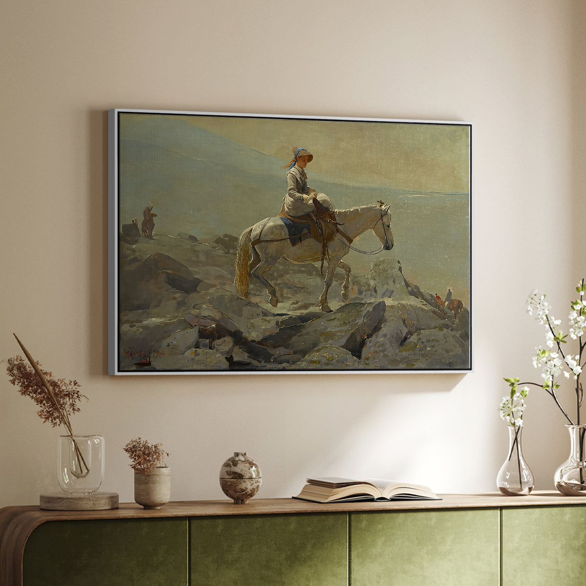 The Bridle Path, White Mountains, 1868 - Floater Framed Canvas Print