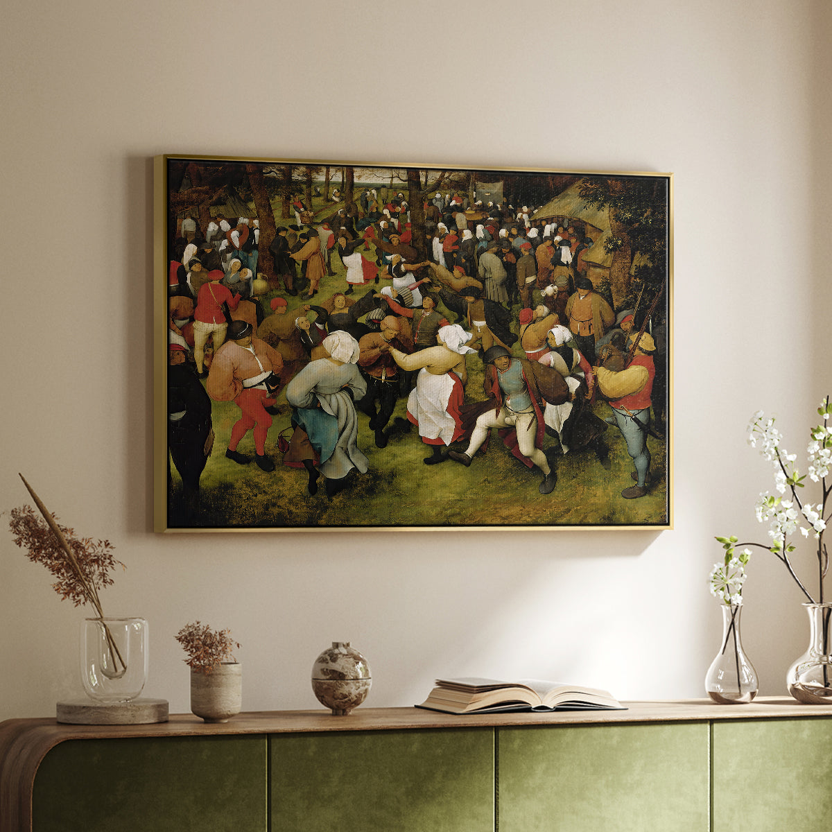 The Wedding Dance, c. 1566 - Floater Framed Canvas Print