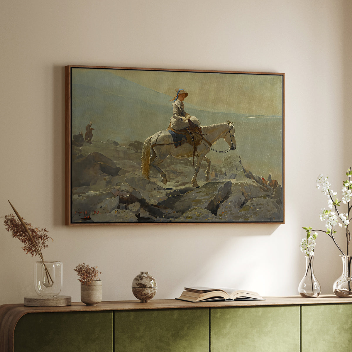 The Bridle Path, White Mountains, 1868 - Floater Framed Canvas Print