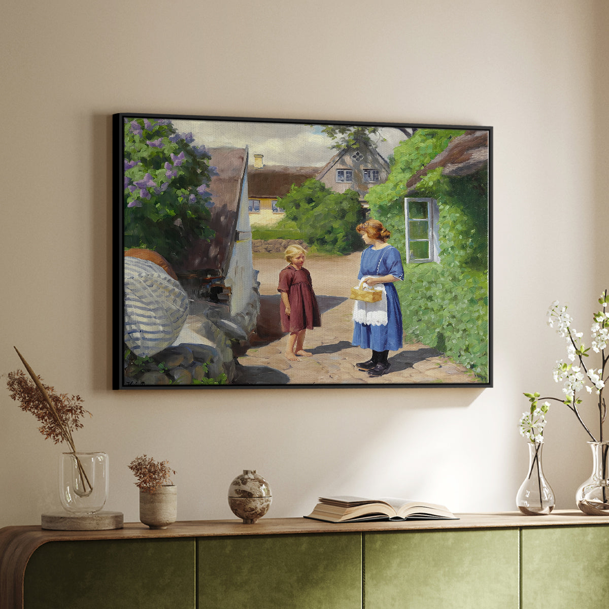 Summer Day in Jyllinge, 1922 - Floater Framed Canvas Print