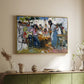 Net Menders in Valencia, 1909 - Floater Framed Canvas Print