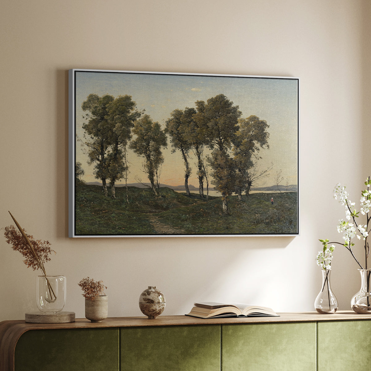 Autumn Evening, 1894 - Floater Framed Canvas Print