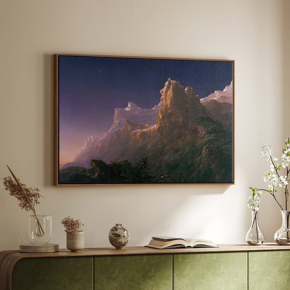 Prometheus Bound, 1847 - Floater Framed Canvas Print