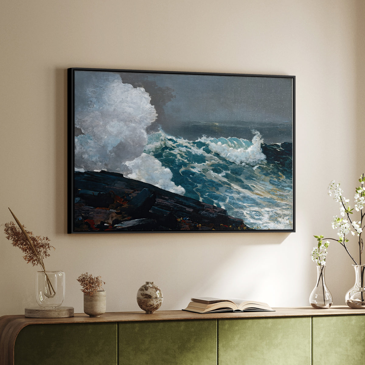 Northeaster, 1895 - Floater Framed Canvas Print