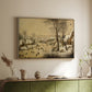 Winter Landscape with Skaters and Bird Trap, 1565 - Floater Framed Canvas Print